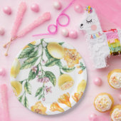 シトラスウォーターイタリアンカラーレモン ペーパープレート (パーティー)