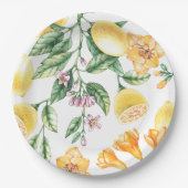 シトラスウォーターイタリアンカラーレモン ペーパープレート (正面)