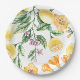 シトラスウォーターイタリアンカラーレモン ペーパープレート