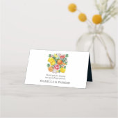 シトラスウォーターカラーボタニッ結婚クス プレイスカード (裏面)