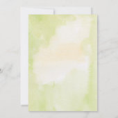 シトラスウォーターカラーレモンをテーマにしたブライダルシャワー 招待状 (裏面)