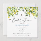 シトラスウォーターカラーレモンブライダルシャワー 招待状 (正面)