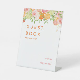 シトラスウォーター結婚カラーズゲストブック 台座サイン