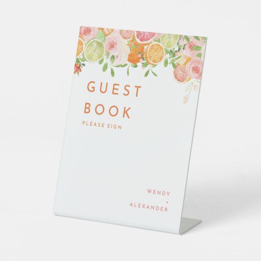 シトラスウォーター結婚カラーズゲストブック 台座サイン (正面)