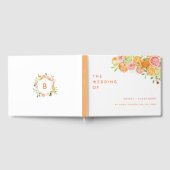 シトラスウォーター結婚カラーズモノグラムゲストブック ゲストブック (全面)