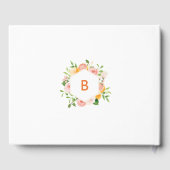 シトラスウォーター結婚カラーズモノグラムゲストブック ゲストブック (裏面)