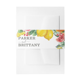 シトラスウォーター結婚カラーパーソナライズされた植物体 招待状ベリーバンド