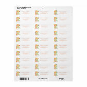 シトラスウォーター結婚カラー差出人住所ラベル ラベル (フルシート)