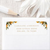 シトラスエレガントオレンジブランチ差出人住所ラベル ラベル (インサイチュ)