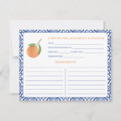 シトラスエレガントティ地中海のステティックレシピカード 招待状 (正面)