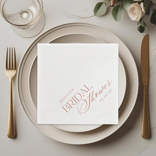 シトラスエレガントフローラブライダルシャワー スタンダードカクテルナプキン