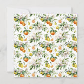 シトラスエレガントレモンオレンジブライダルシャワー 招待状 (裏面)