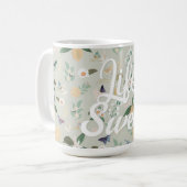 シトラスエレガントレモンフラワーチョウ コーヒーマグカップ (正面左)