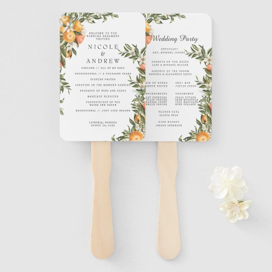 シトラスエレガント果樹園 |結婚式 プログラムハンドファン ハンドファン (正面&裏面)