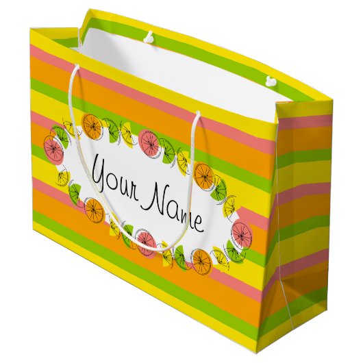 シトラスオストライプバルクラシック抱き枕ラージ ラージペーパーバッグ (裏面アングル)