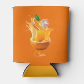 シトラスオレンジおもしろいパーソナライズされたセルツァークーラーボックス 缶クーラー (正面)