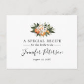 シトラスオレンジかわいこちゃんブライダルシャワーレシピ ポストカード (正面)