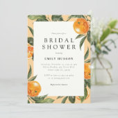 シトラスオレンジエレガントブライダルシャワー 招待状 (スタンド正面)