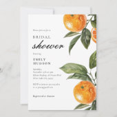 シトラスオレンジエレガントブライダルシャワー 招待状 (正面)