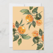 シトラスオレンジエレガントブライダルシャワー 招待状 (裏面)