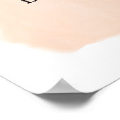 シトラスオレンジグリーンかわいこちゃんベビーシャワーウェルカム ポスター (角)