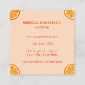 シトラスオレンジケータリング スクエア名刺 (裏面)