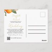 シトラスオレンジサマー結婚式招待状 ポストカード (裏面)