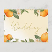 シトラスオレンジサマー結婚式招待状 ポストカード (正面)