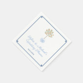シトラスオレンジツリーブライダルシャワー スタンダードカクテルナプキン (角)