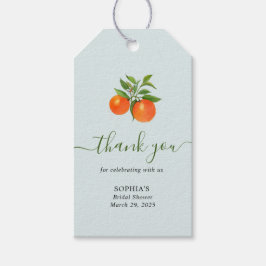 シトラスオレンジブライダルシャワーサンキュー ギフトタグ