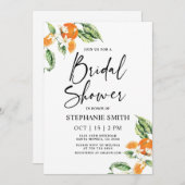 シトラスオレンジブライダルシャワー 招待状 (正面/裏面)