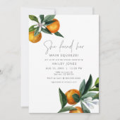 シトラスオレンジメインスクイーズブライダルシャワー 招待状 (正面)