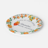 シトラスオレンジラブアットファーストスピリッツブライダルシャワー ペーパープレート (アングル)