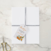 シトラスオレンジリトルかわいこちゃんベビーシャワー ギフトタグ (より糸付き)