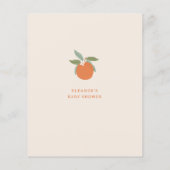 シトラスオレンジ赤ちゃんシャワーアドバイスfor親カード (裏面)