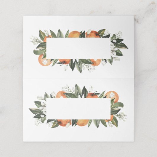 シトラスオレン結婚ジズテーブル座席表 プレイスカード (外部開封)