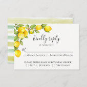 シトラスオーチャードウェディングRSVPカード 出欠カード (正面/裏面)