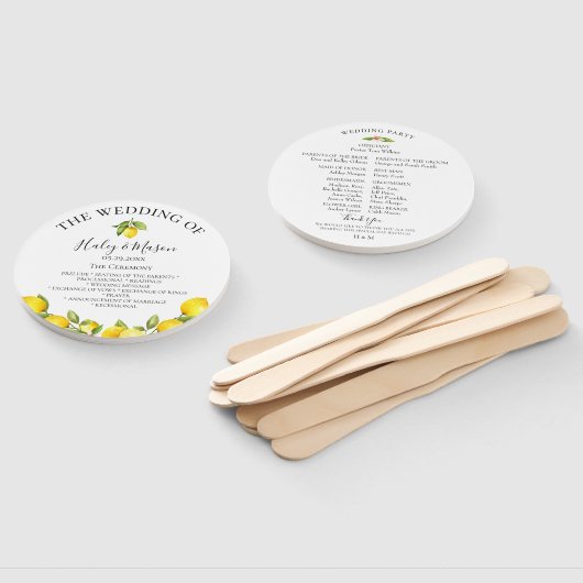 シトラスオーチャード結婚式 プログラムハンドファン ハンドファン (組立なし)