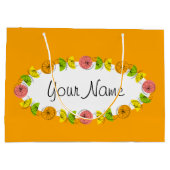 シトラスオーバルオレンジネーム抱き枕ラージ ラージペーパーバッグ (裏面)