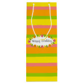 シトラスオーバルストライプ誕生日クラシック抱き枕ワイン ワインギフトバッグ (裏面)