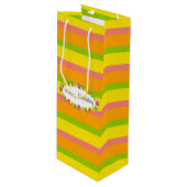 シトラスオーバルストライプ誕生日クラシック抱き枕ワイン ワインギフトバッグ (正面アングル)