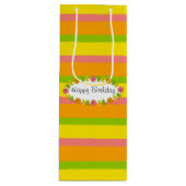 シトラスオーバルストライプ誕生日クラシック抱き枕ワイン ワインギフトバッグ (正面)