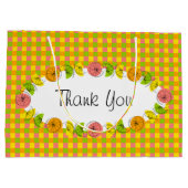 シトラスオーバルチェックサンキュー抱き枕ラージ ラージペーパーバッグ (裏面)