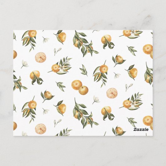 シトラスオーバーまたはブライダルシャワーゲーム ポストカード (裏面)