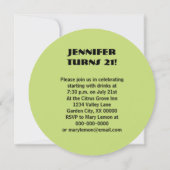 シトラスカラフルスライスライム誕生日 招待状 (裏面)