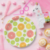 シトラスカラフルスライス ペーパープレート (パーティー)