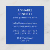 シトラスカラフルレモンパターンプロフェッショナル スクエア名刺 (裏面)