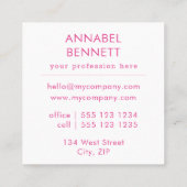 シトラスカラフルレモンパターン スクエア名刺 (裏面)