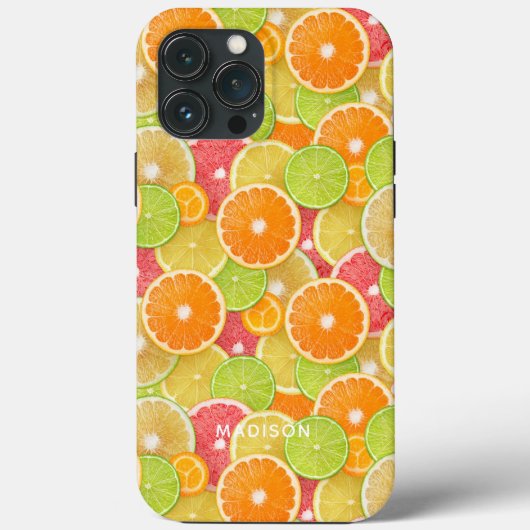 シトラスカラフル名前をカスタムするの電話ケース Case-Mate iPhoneケース (裏面)