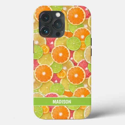 シトラスカラフル名前をカスタムするの電話ケース Case-Mate iPhoneケース (裏面)